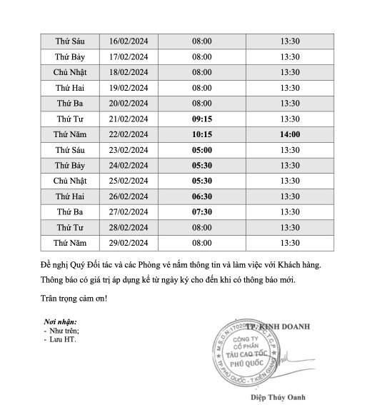 lịch tàu trần đề côn đảo tháng2 2024