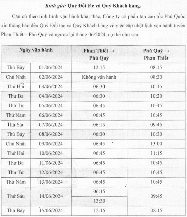 lich tau chay thang 6 trung trac